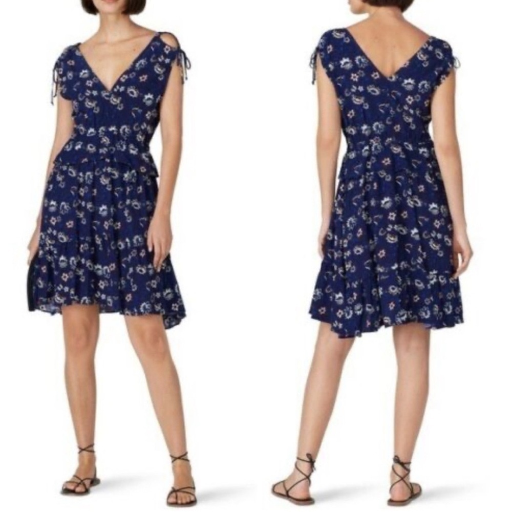 Thakoon Navy Lotus Printed Dress